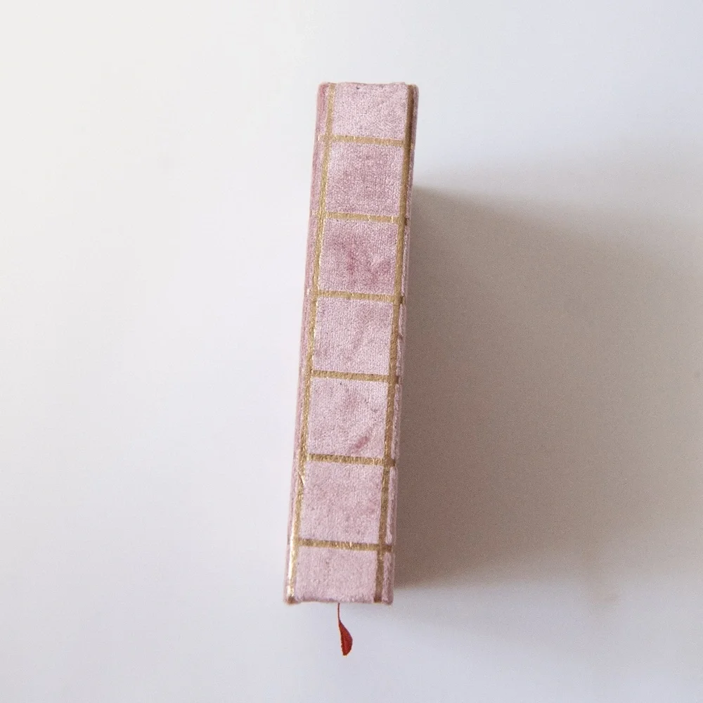 Print Fresh Small Pink Velvet Hardcover Journal 4